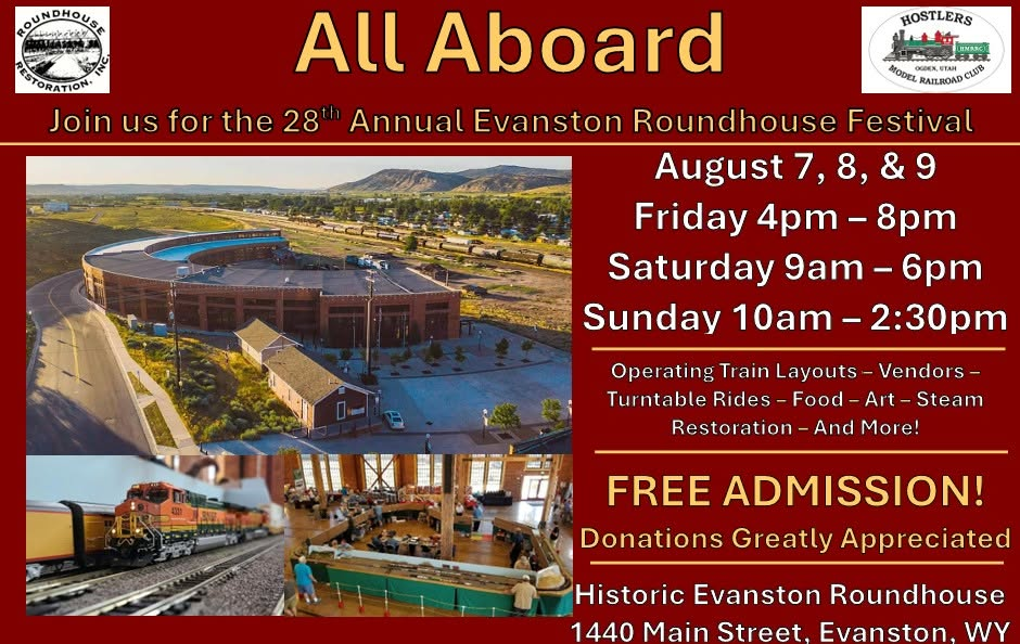 Official promotional flyer for the 28th Annual Evanston Roundhouse Festival
